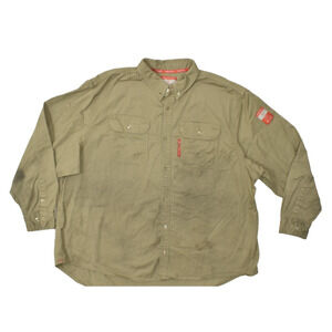 Portwest Bizflame FR89 Men's 3XL Khaki Flame Resistant FR Work Shirt Long Sleeve